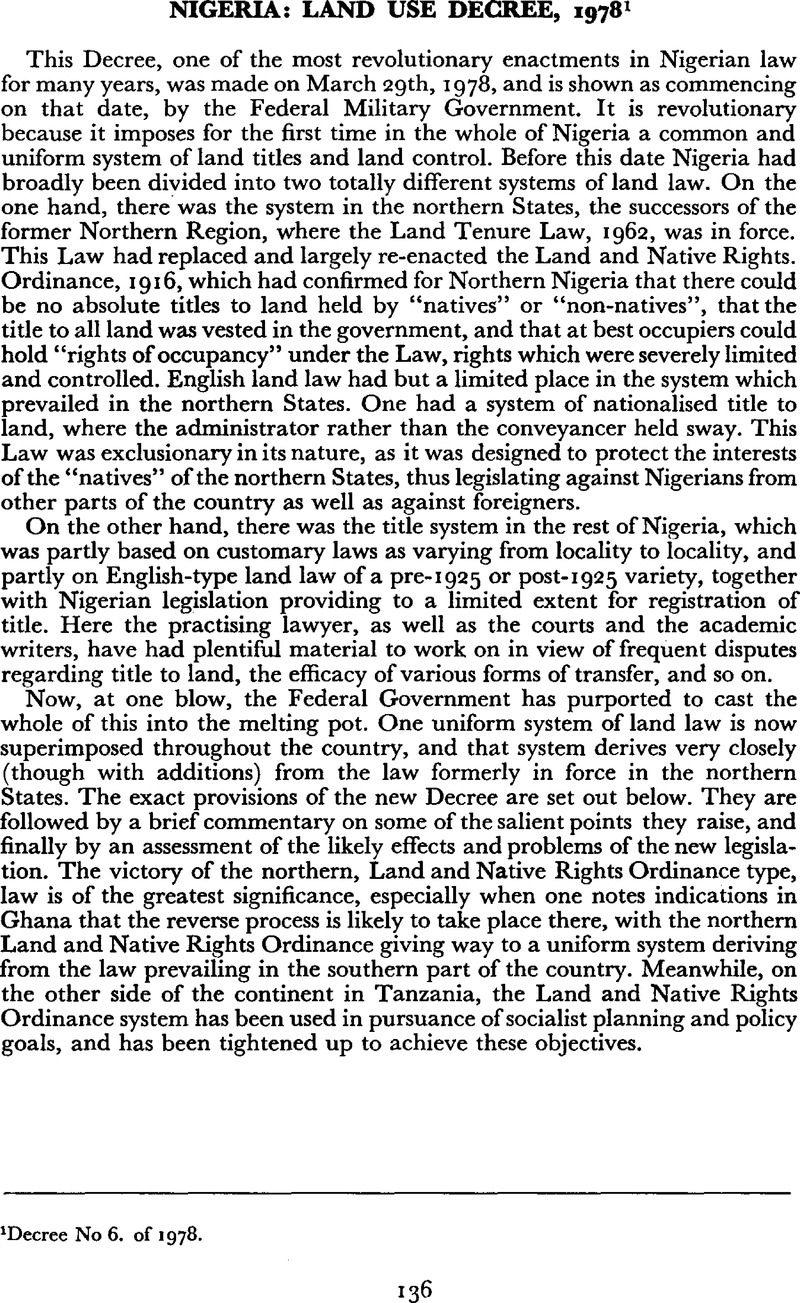 nigeria-land-use-decree-19781-journal-of-african-law-cambridge-core