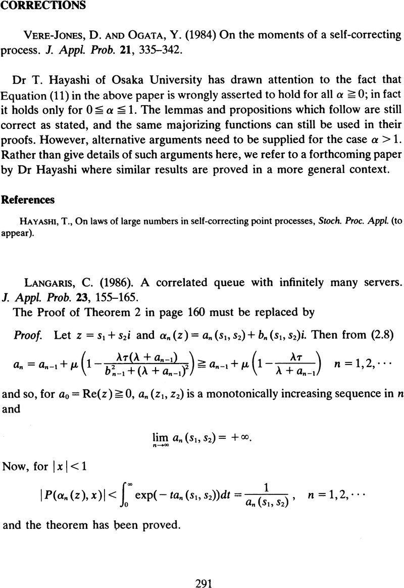 Corrections: On the Moments of a Self-Correcting Process | Journal of ...