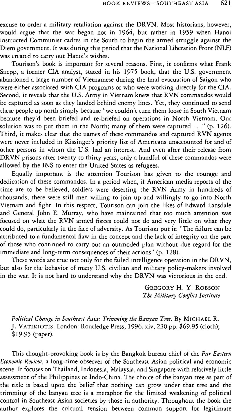 Political Change in South-East Asia: Trimming the Banyan Tree (Politics in Asia)