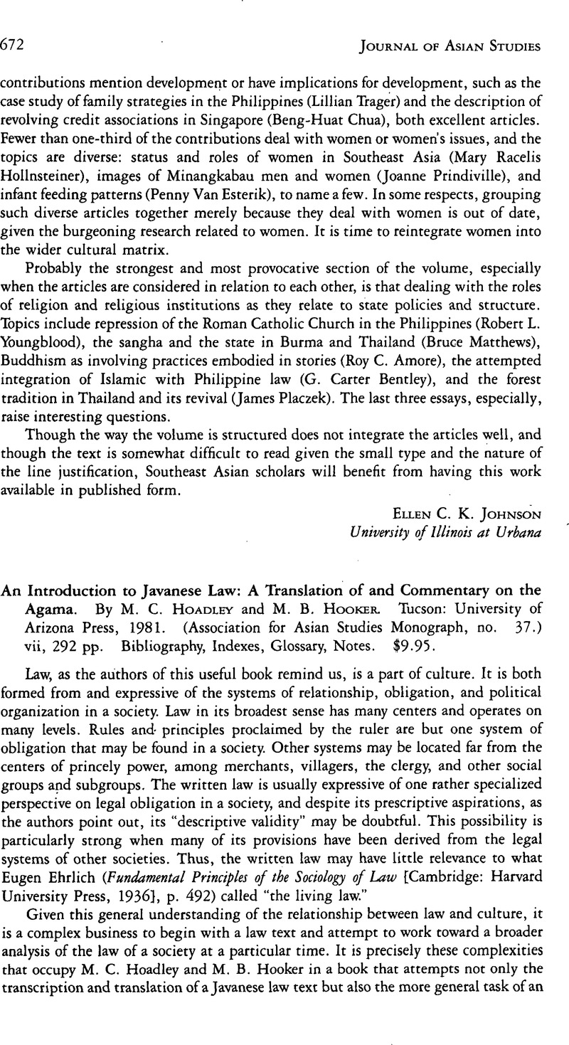 An Introduction To Javanese Law: A Translation Of And Commentary On The ...