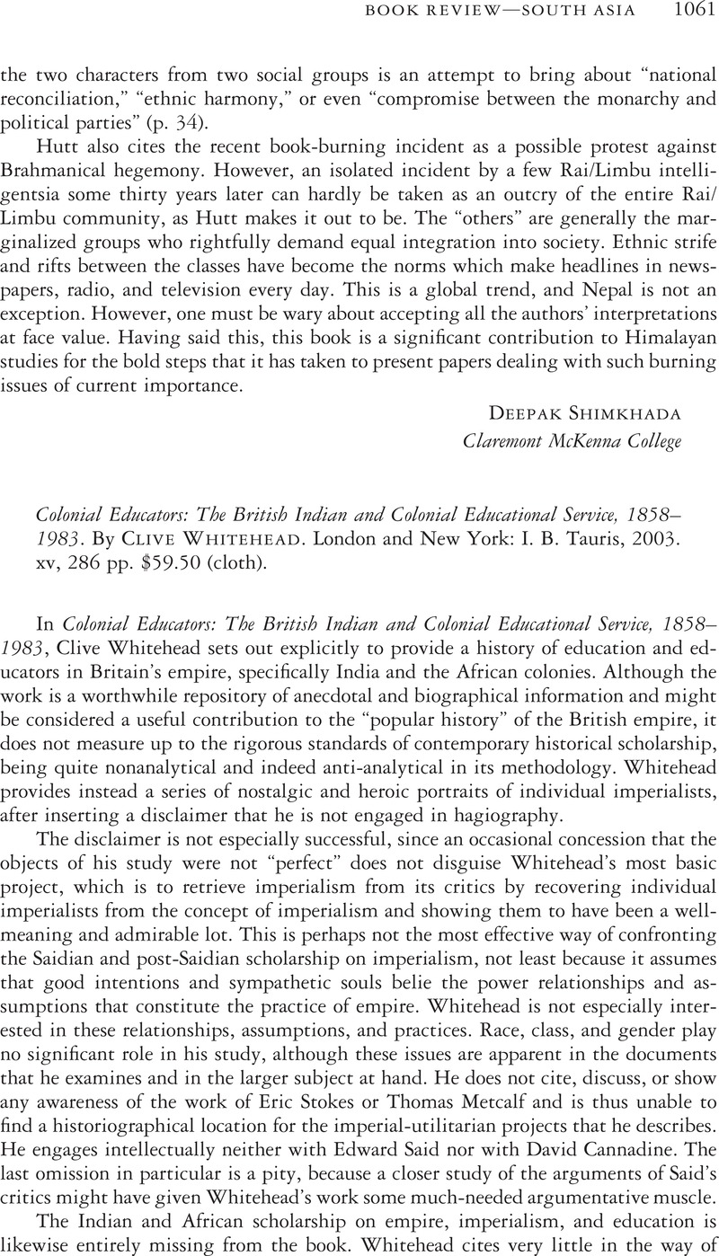 Colonial Educators: The British Indian and Colonial Educational Service ...