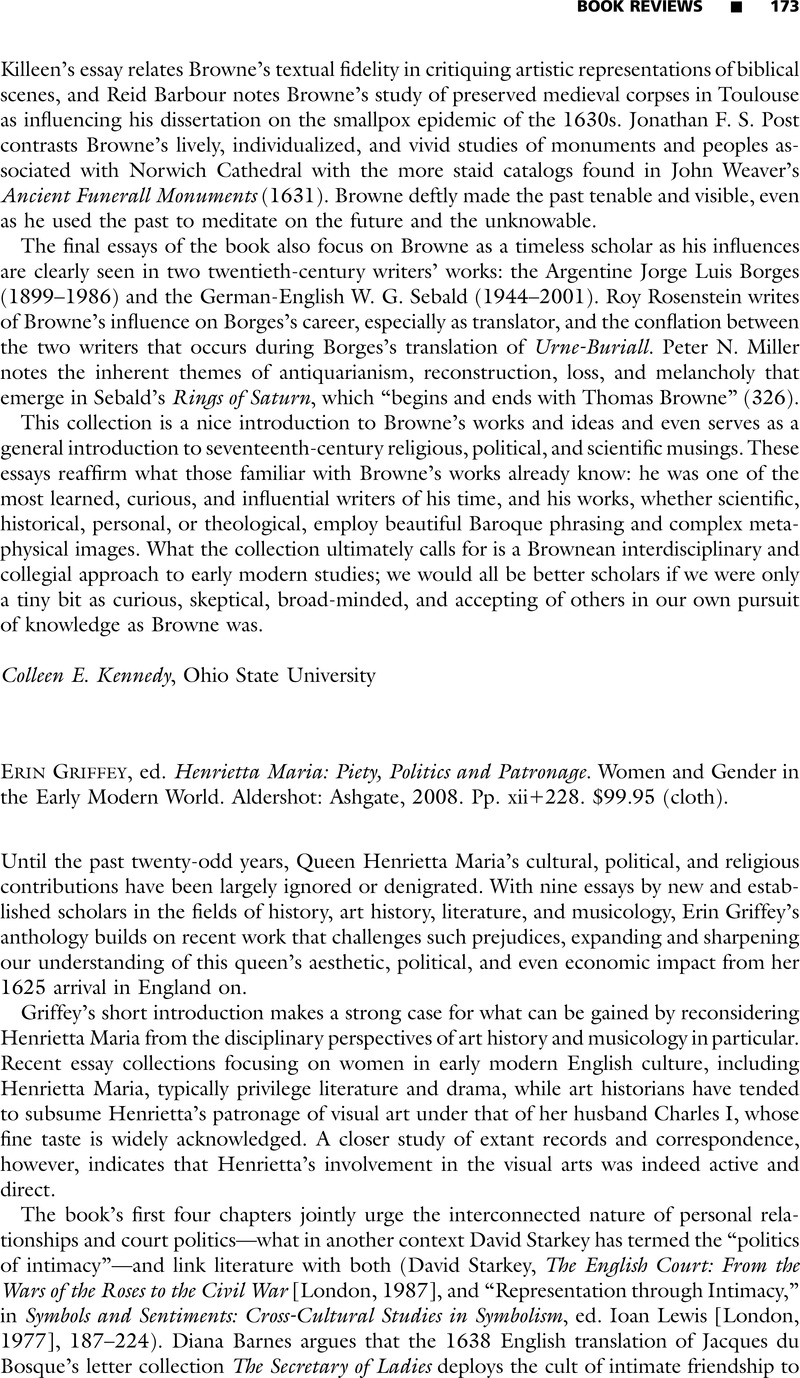 Erin Griffey, ed. Henrietta Maria: Piety, Politics and Patronage. Women ...