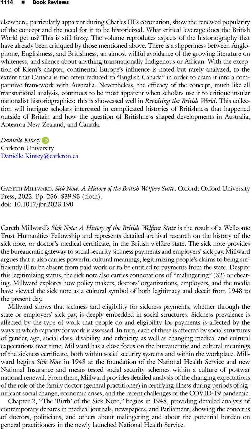 Gareth Millward Sick Note A History Of The British Welfare State gareth-millward-sick-note-a-history-of-the-british-welfare-state