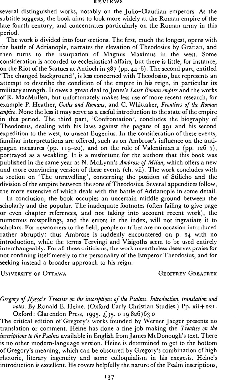 Gregory of Nyssa’s Treatise on the inscriptions of the Psalms