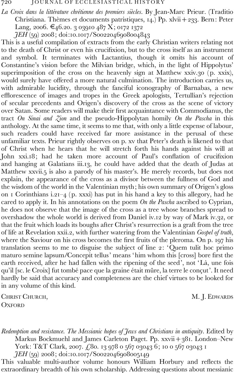 Redemption and Resistance: The Messianic Hopes of Jews and Christians in Antiquity