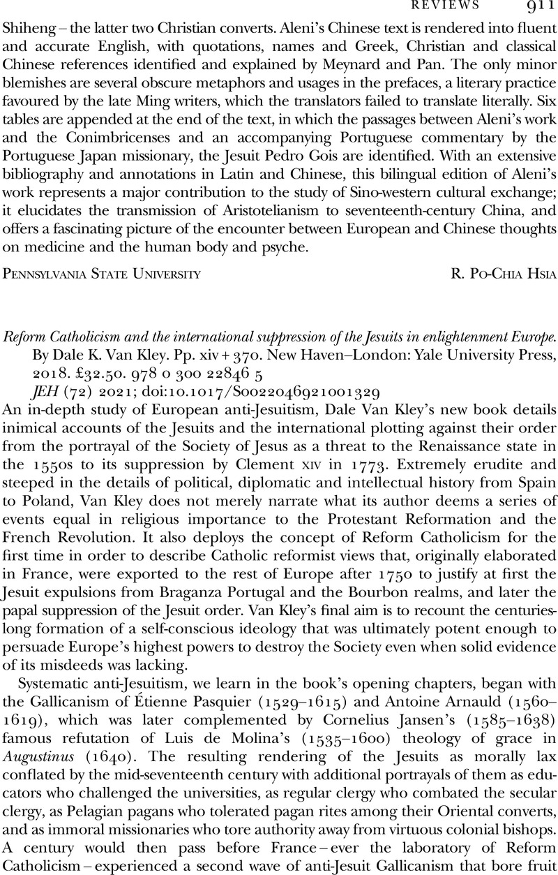 Reform Catholicism and the international suppression of the Jesuits in ...