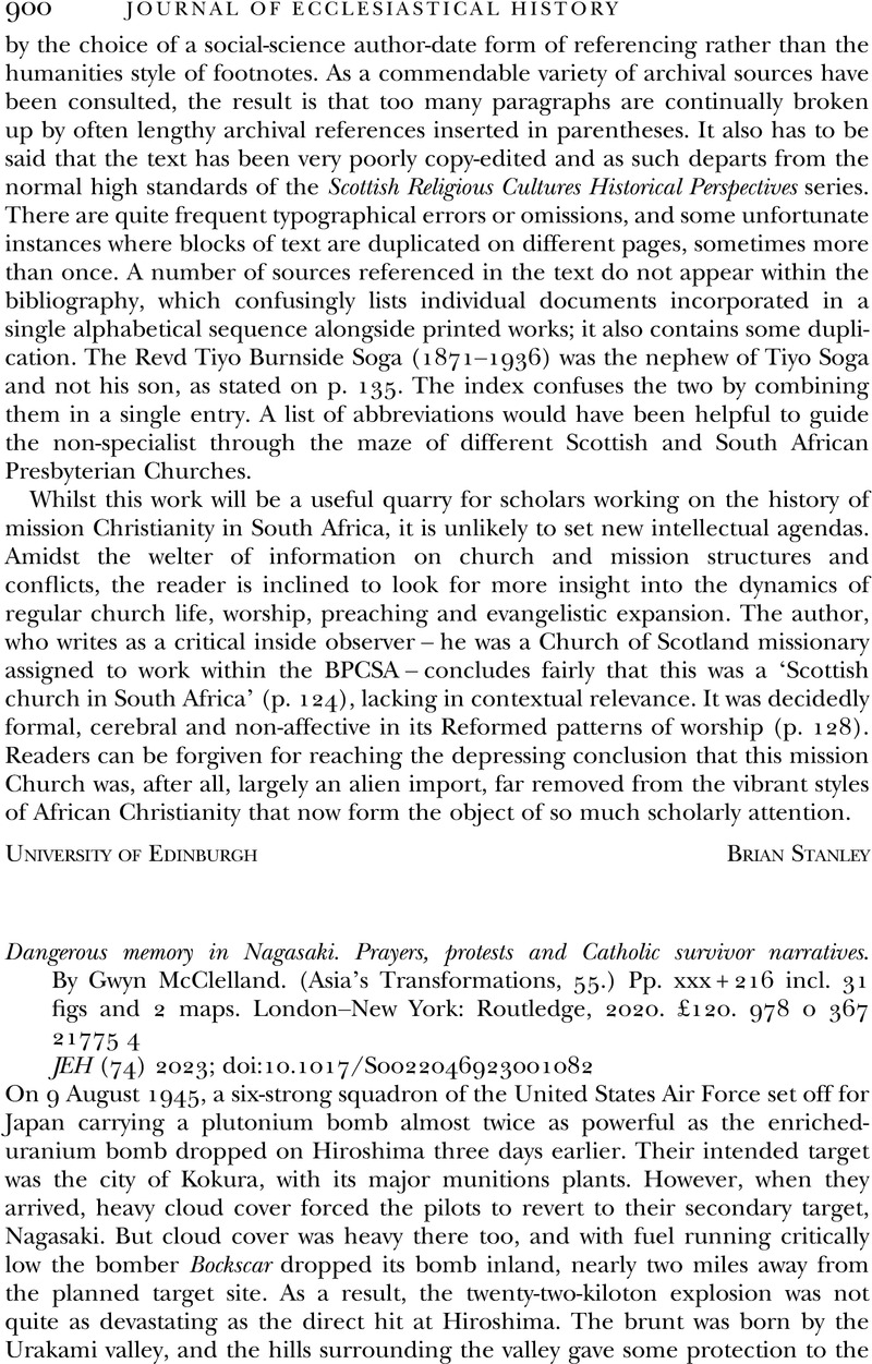 Dangerous memory in Nagasaki. Prayers, protests and Catholic survivor