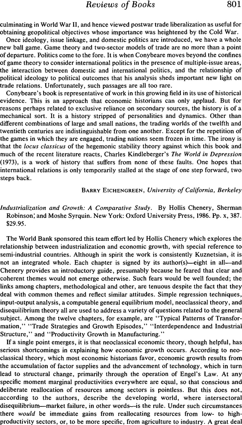 Industrialization And Growth: A Comparative Study. By Hollis Chenery ...