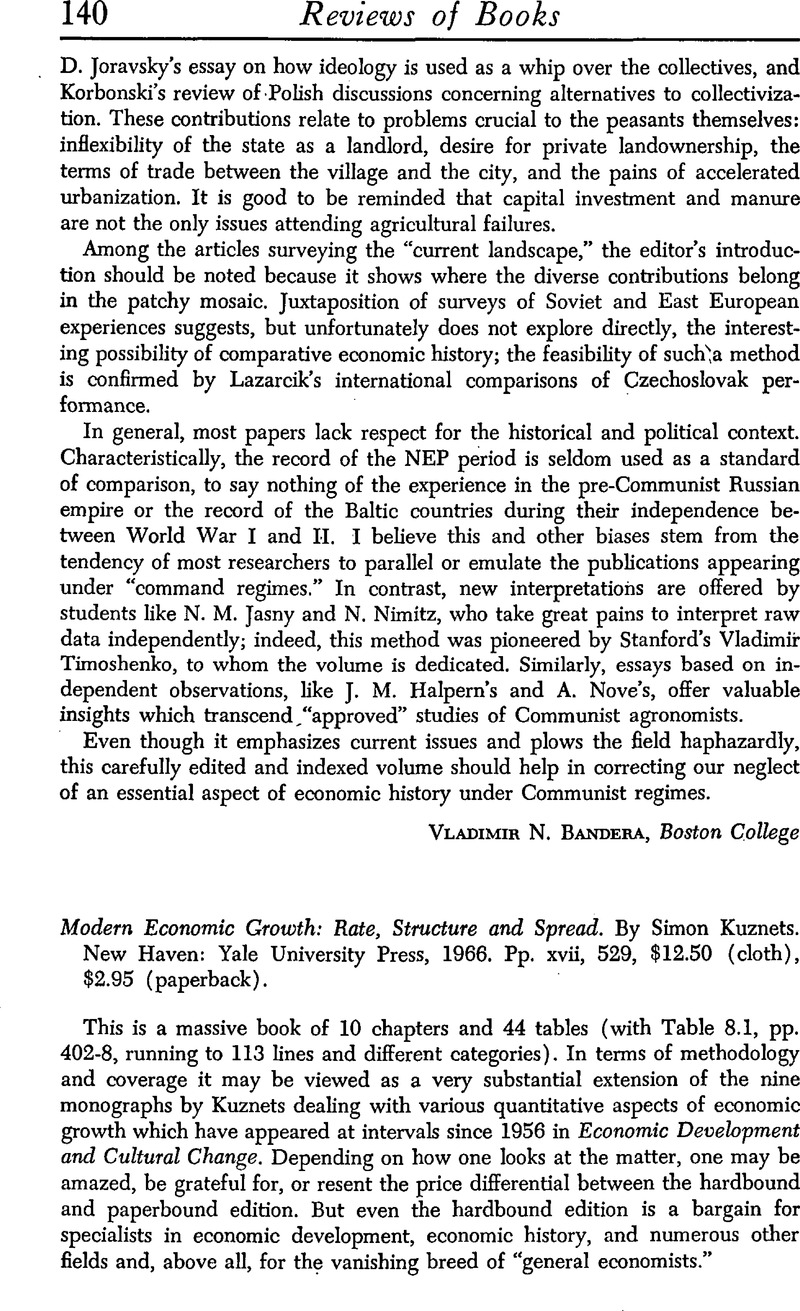 Modern Economic Growth: Rate, Structure and Spread. By Simon