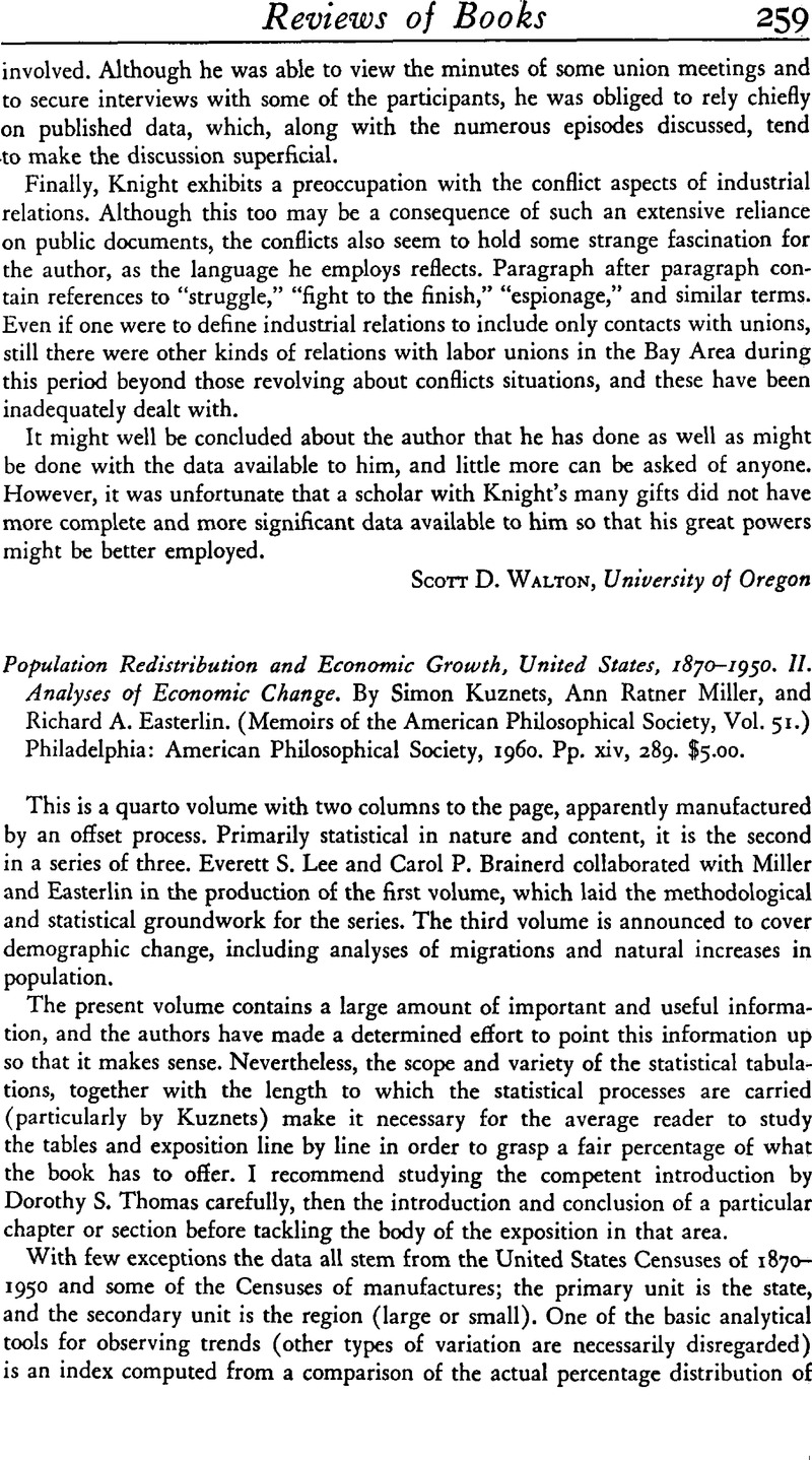 Population Redistribution and Economic Growth, United States, 1870–1950 ...