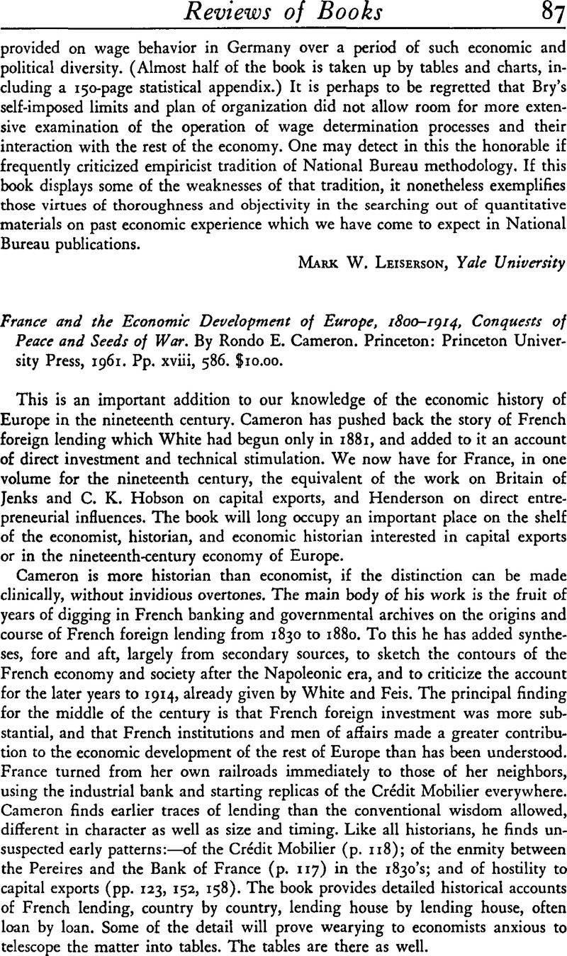 France and the Economic Development of Europe, 1800-1914, Conquests of ...