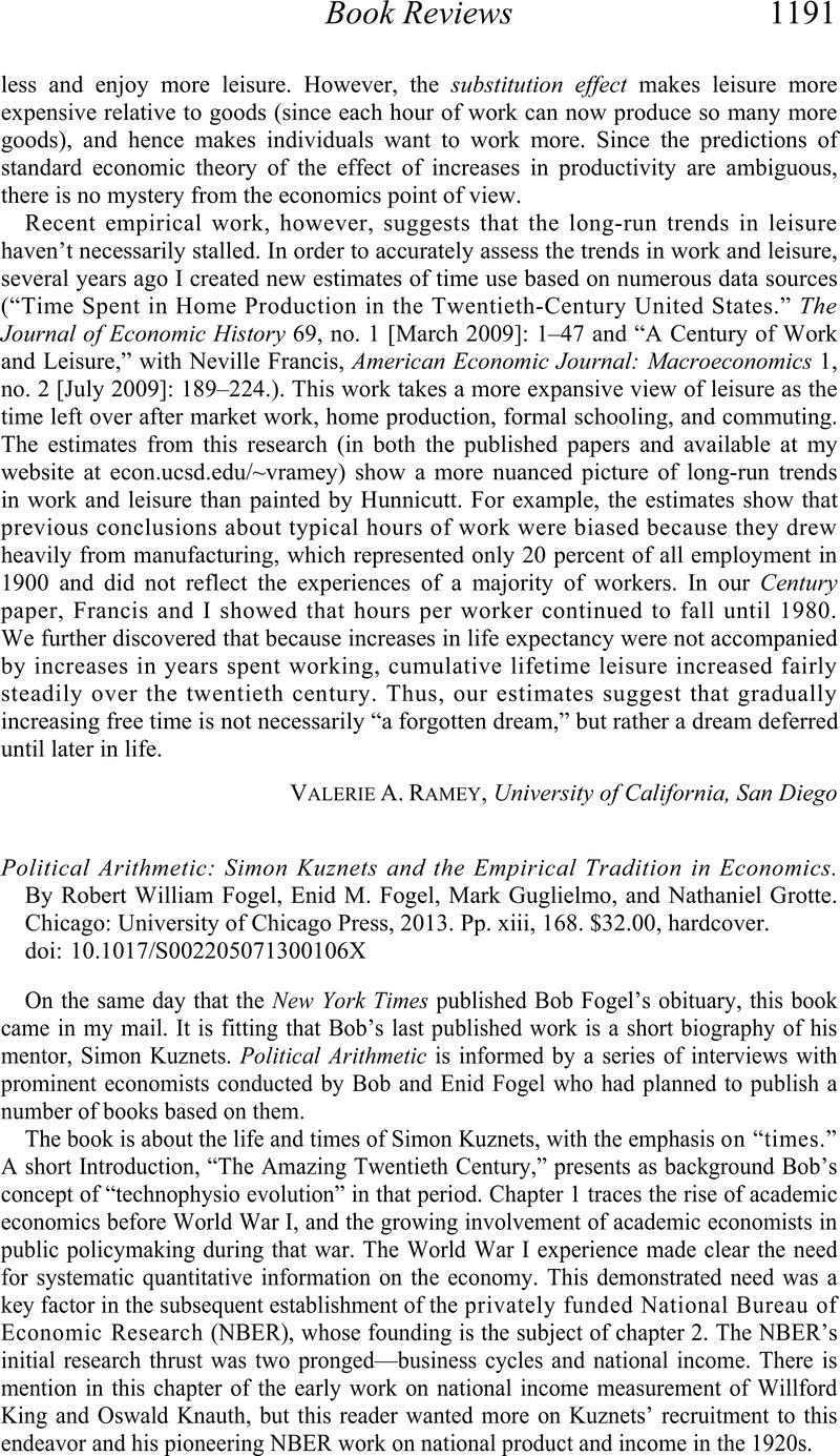 Political arithmetic simon kuznets and the empirical tradition in