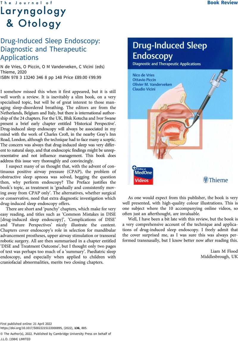 Drug-Induced Sleep Endoscopy: Diagnostic And Therapeutic Applications N ...