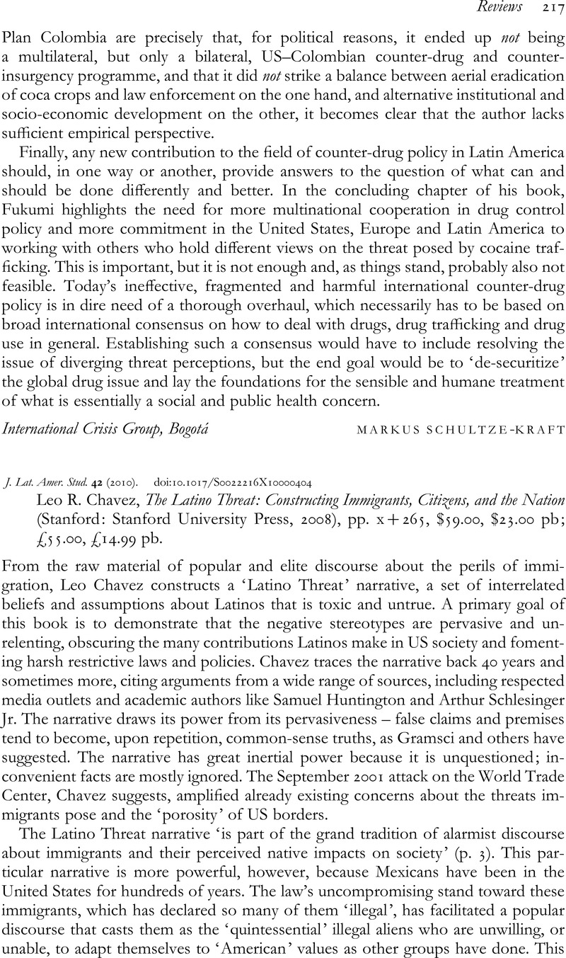 Leo R. Chavez, The Latino Threat: Constructing Immigrants, Citizens ...