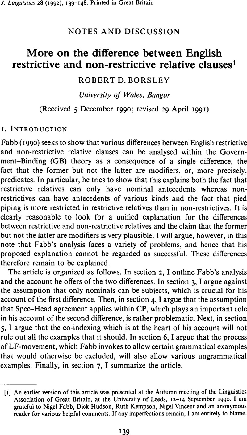 More On The Difference Between English Restrictive And Non restrictive 