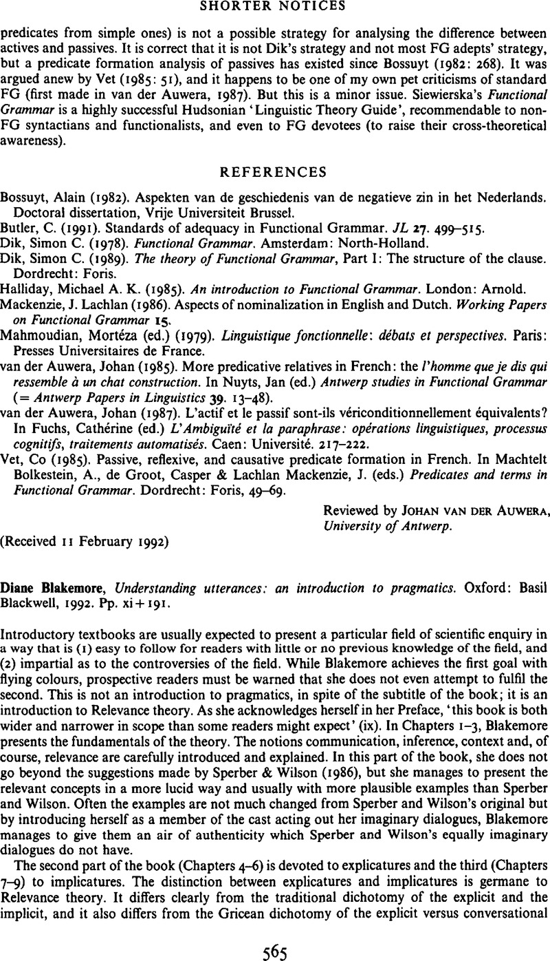 blakemore understanding utterances