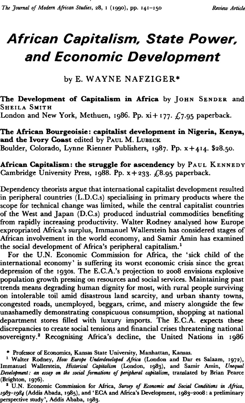 capitalism in south africa essay