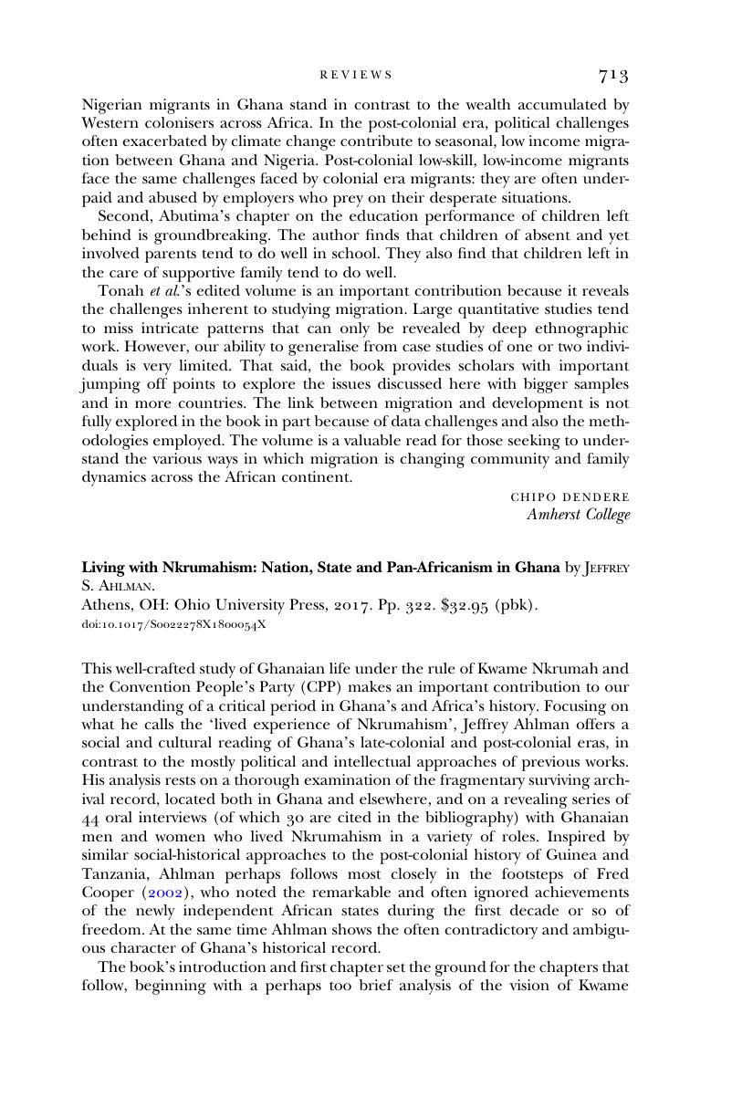 Living with Nkrumahism: Nation, State and Pan-Africanism in Ghana by ...