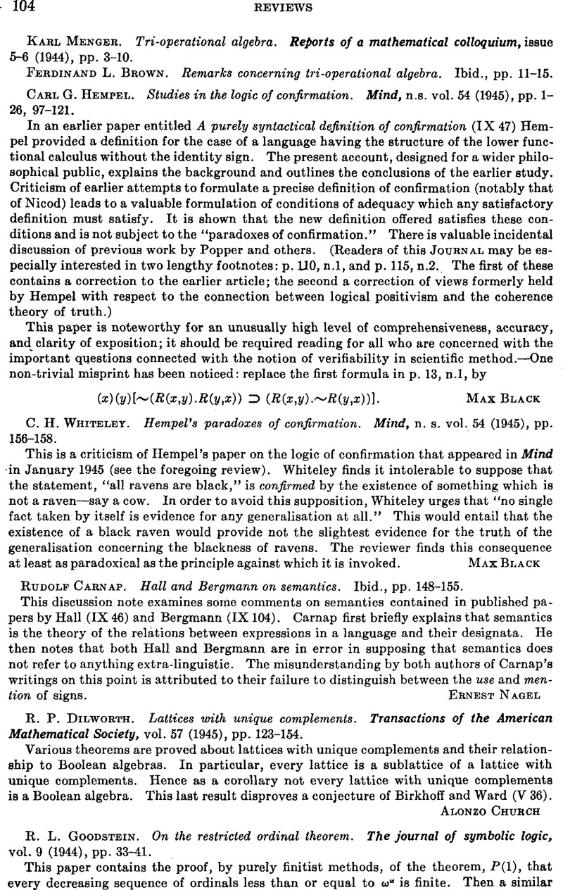 R. P. Dilworth. Lattices with unique complements. Transactions of the ...