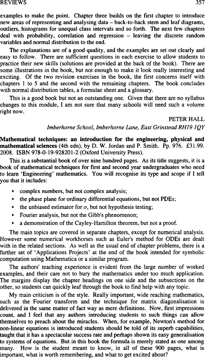 Mathematical Techniques Jordan Smith Pdf