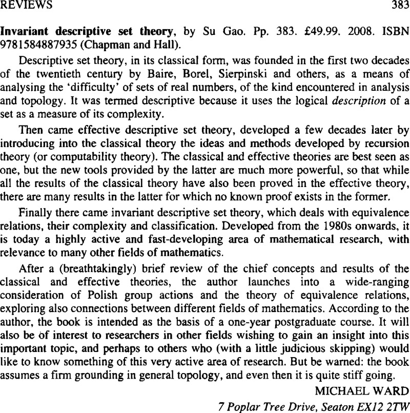 Invariant Descriptive Set Theory