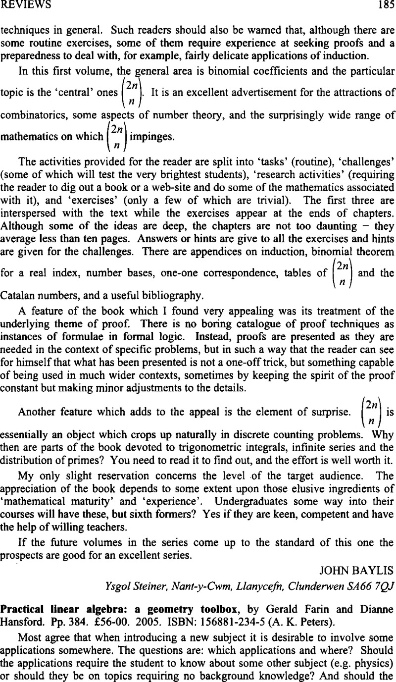 Practical Linear Algebra: A Geometry Toolbox , Fourth Edition – NTBA