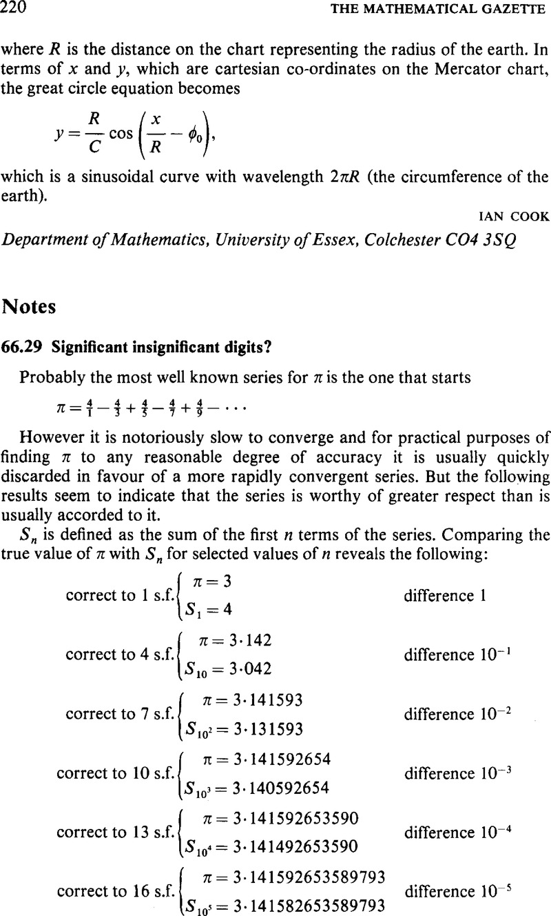 Show Significant Insignificant Significant insignificant digits? | The Mathematical Gazette ...