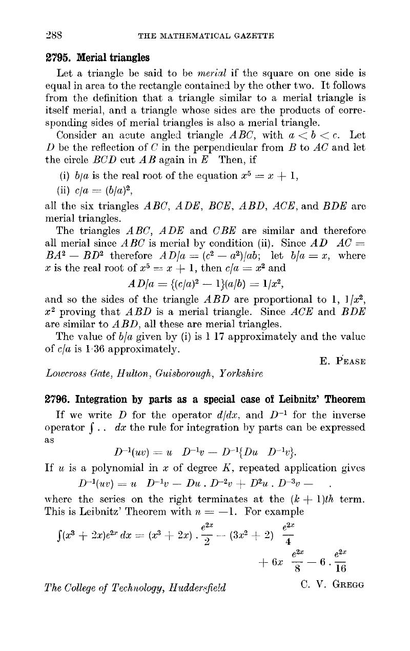 2795 Merial Triangles The Mathematical Gazette Cambridge Core 4821