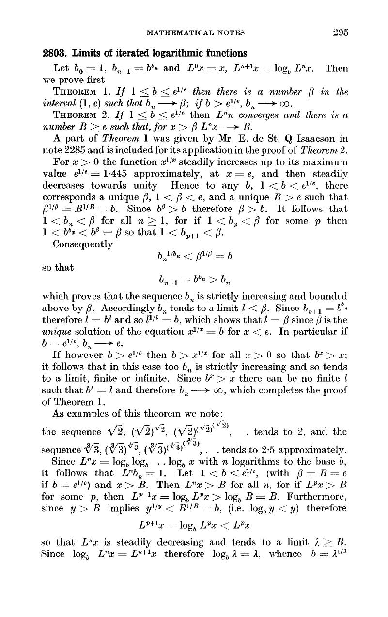 2803. Limits of iterated logarithmic functions | The Mathematical ...