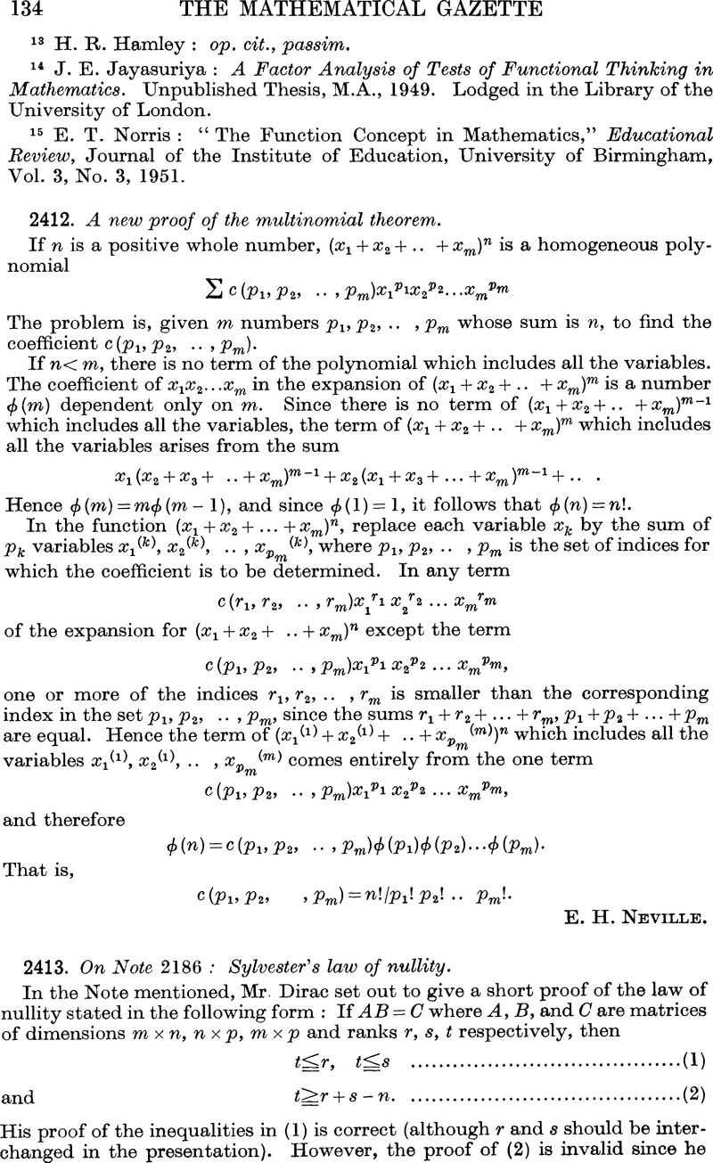 2412. A New Proof Of The Multinomial Theorem | The Mathematical Gazette ...