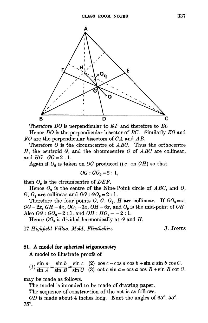 81. A model for spherical trigonometry | The Mathematical Gazette ...