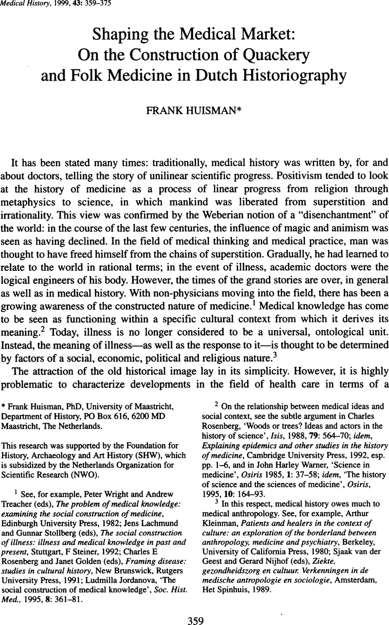 Quackery And Traditional Medicine