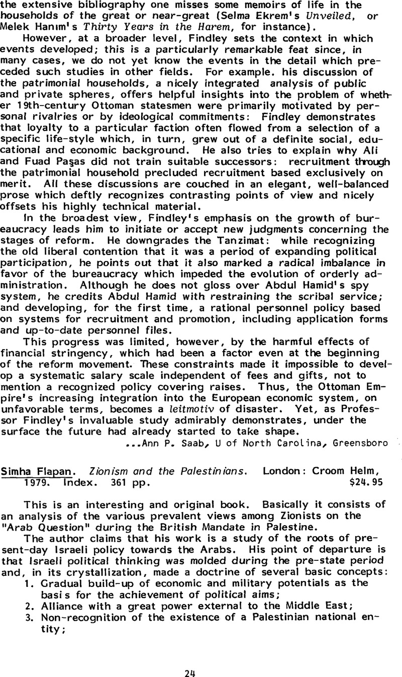 Simha Flapan. Zionism and the Palestinians. London: Croom Helm, 1979 ...