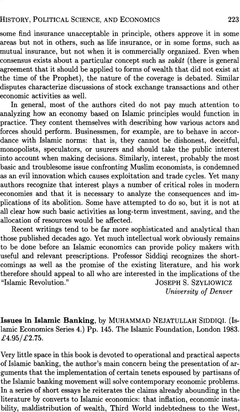 Nejatullah Issues in Islamic Banking, by Muhammad Nejatullah Siddiqi. (Islamic ...