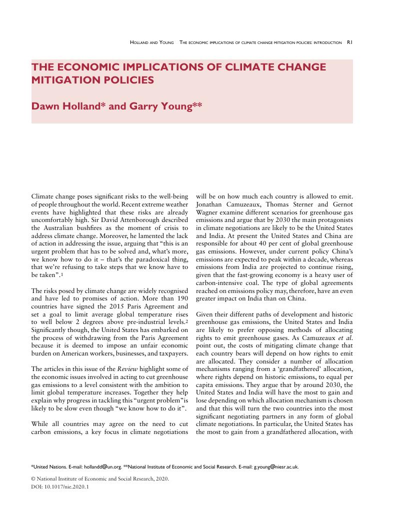 research paper on climate mitigation