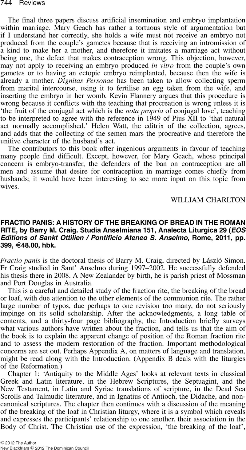 Fractio Panis: A History of the Breaking of Bread in the Roman Rite, by ...