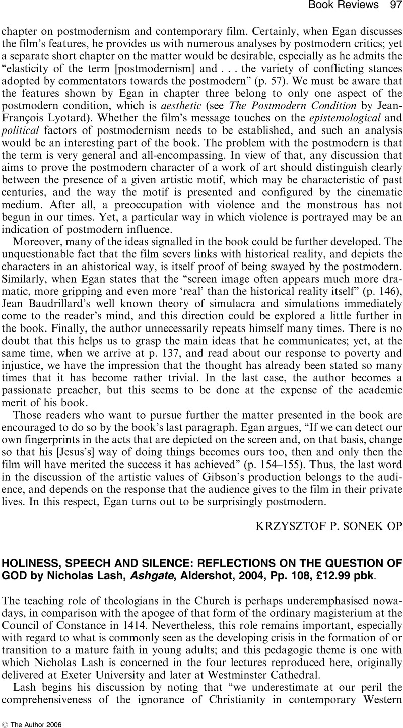 Holiness, Speech and Silence: Reflections on the Question of God by ...