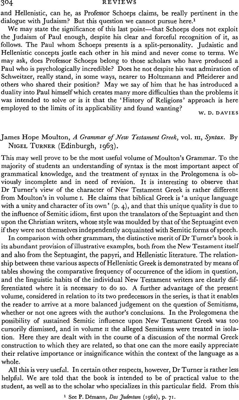 James Hope Moulton, A Grammar of New Testament Greek, vol. III, Syntax ...