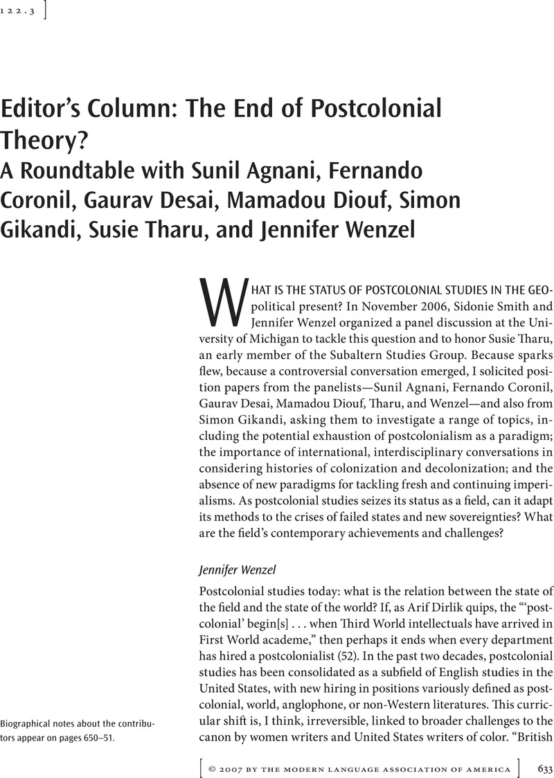 editor-s-column-the-end-of-postcolonial-theory-a-roundtable-with