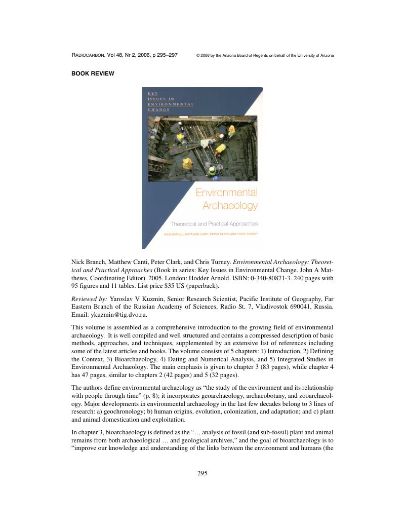 Nick Branch, Matthew Canti, Peter Clark, and Chris Turney