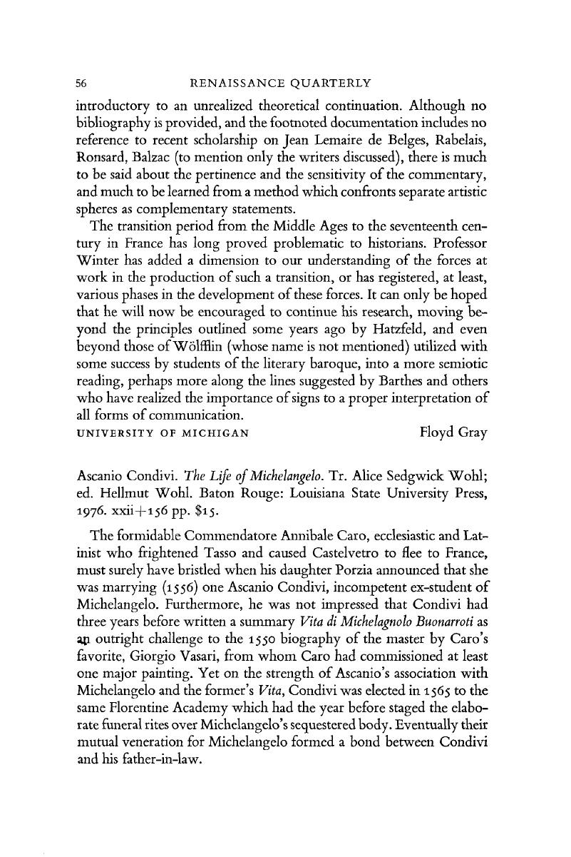 Ascanio Condivi. The Life of Michelangelo. Tr. Alice Sedgwick Wohl; ed