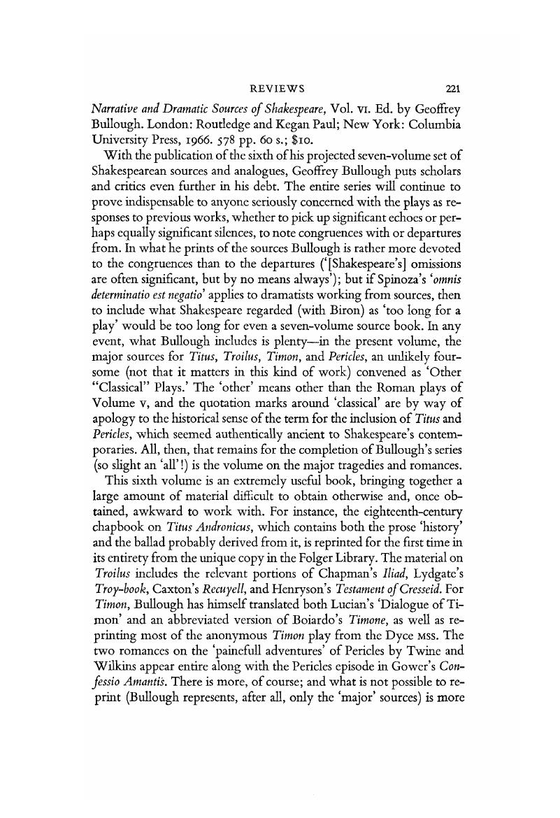 Narrative And Dramatic Sources Of Shakespeare, Vol. VI. Ed. By Geoffrey ...