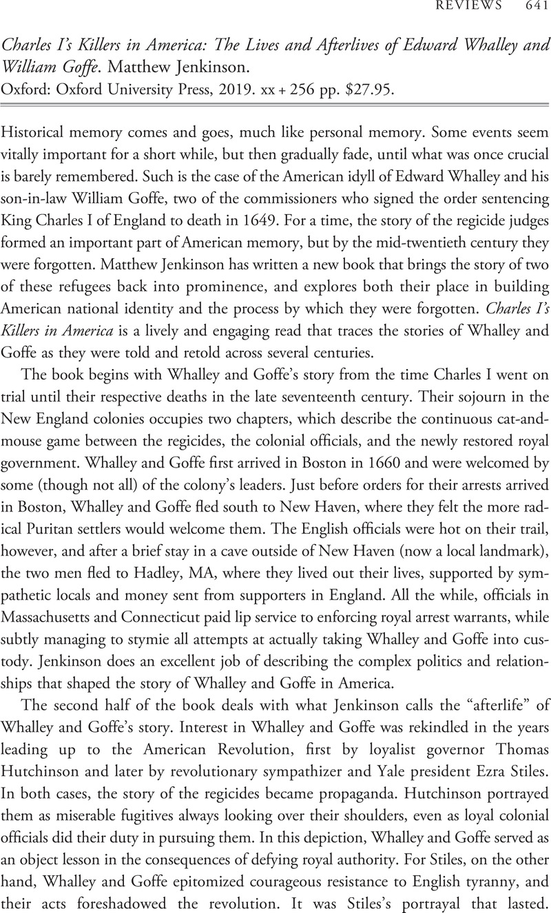 Charles I's Killers in America: The Lives and Afterlives of Edward ...