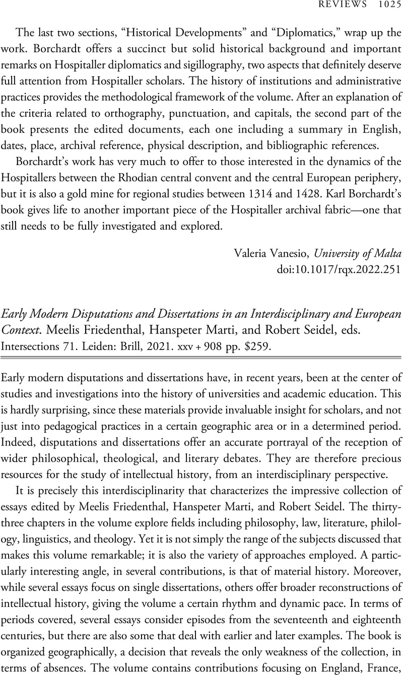 Early Modern Disputations And Dissertations In An Interdisciplinary And European Context Meelis