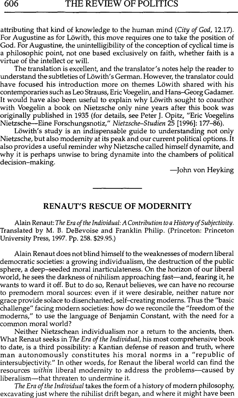 The Era of the Individual: A Contribution to a History of Subjectivity