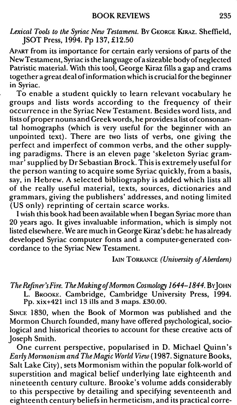 The Refiners Fire: The Making of Mormon Cosmology, 1644–1844
