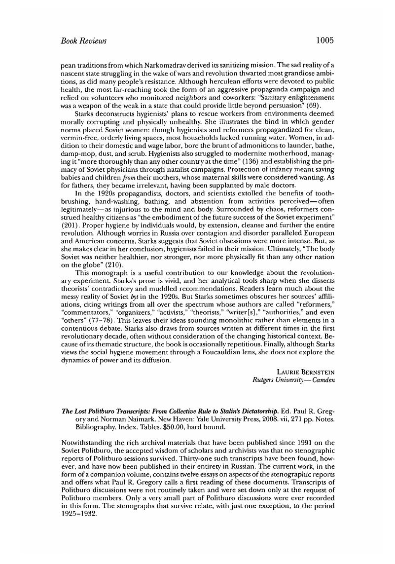 The Lost Politburo Transcripts: From Collective Rule to Stalins Dictatorship
