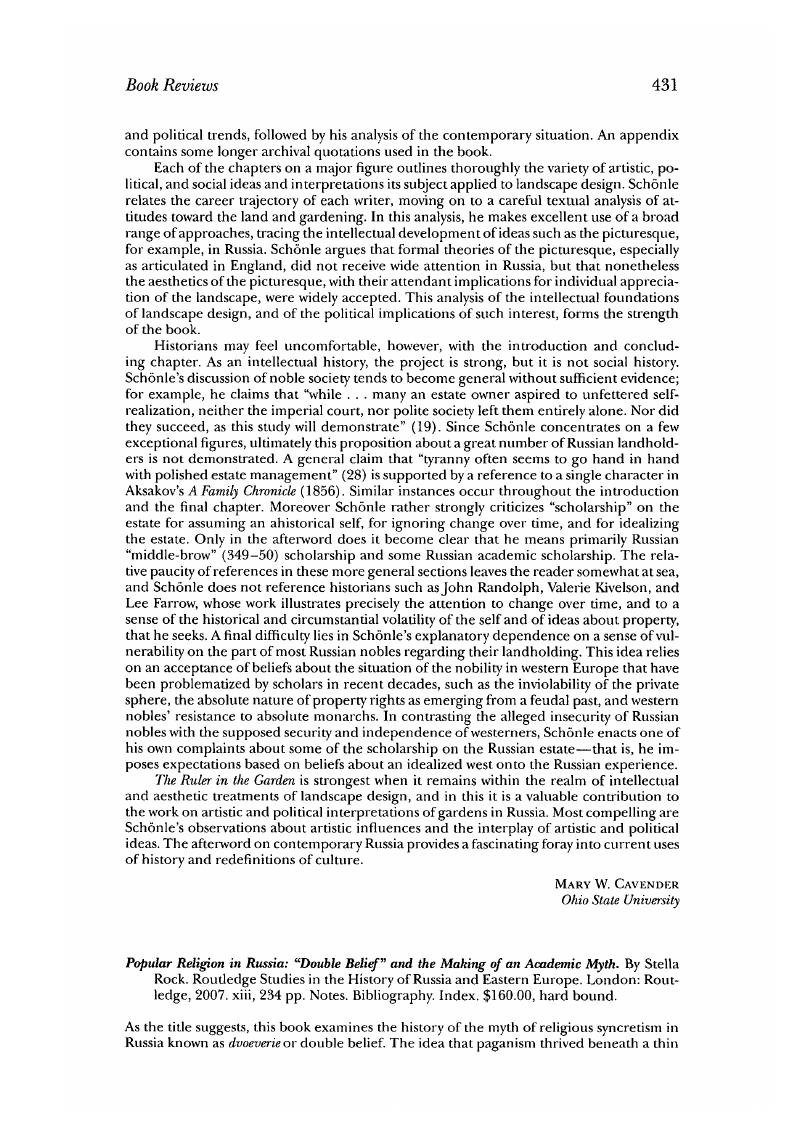 Popular Religion in Russia: Double Belief and the Making of an Academic Myth