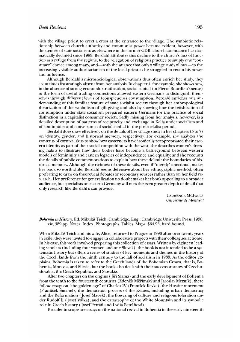Bohemia in History. Ed. Mikuláš Teich. Cambridge, Eng. Cambridge