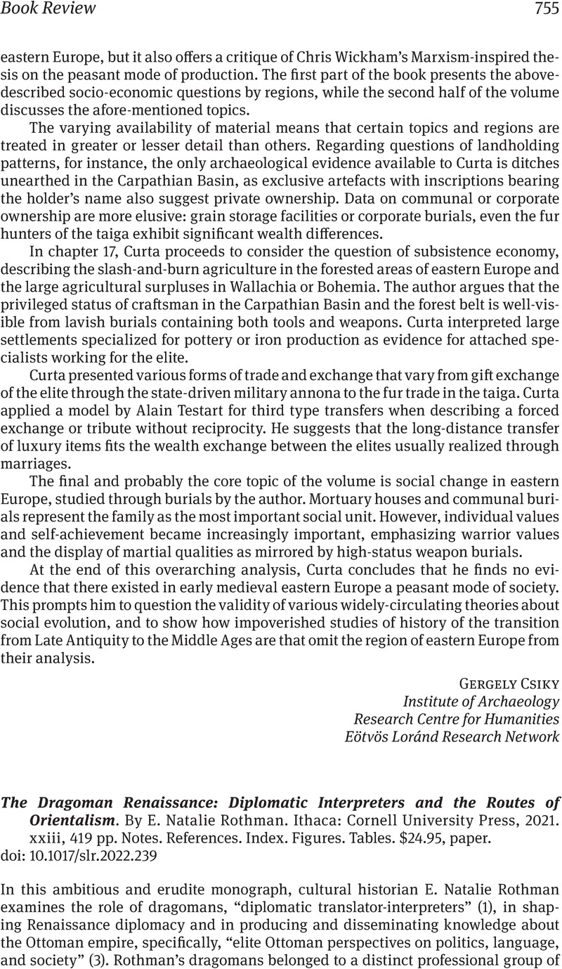 The Dragoman Renaissance: Diplomatic Interpreters and the Routes of ...